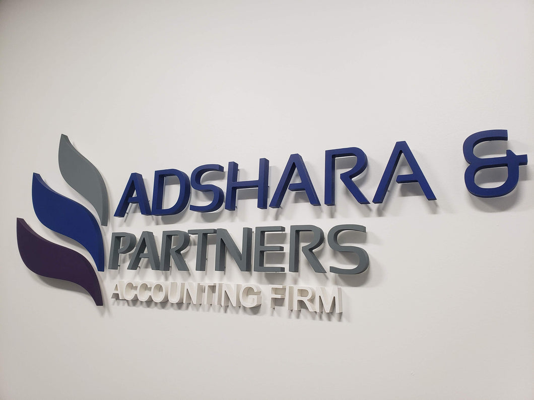 Custom Business Sign - Adshara and Partners