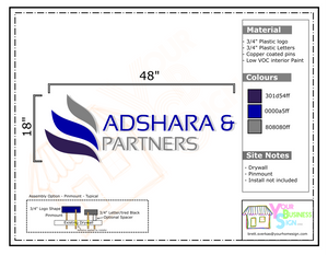 Custom Business Sign - Adshara and Partners